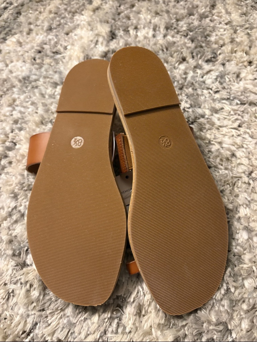 Universal Thread Cognac Slide Sandals with Toe Loop - Picture 2 of 2